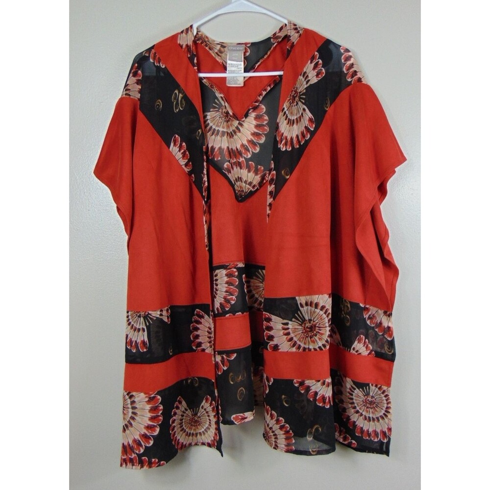 Chico's Faux Suede Chiffon Kimono Womens Size Small Medium Open Front Ruana